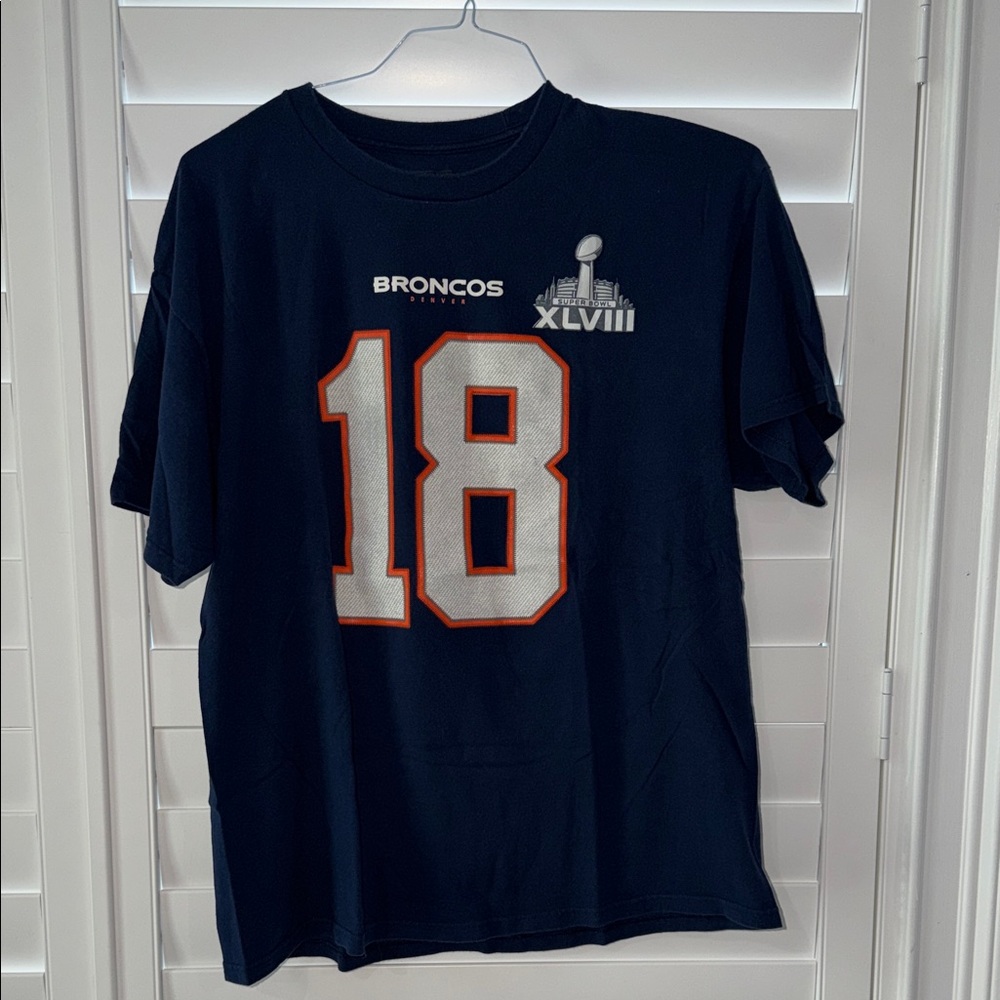 NFL Team Apparel Broncos Super Bowl Navy MANNING T-Shirt-XL